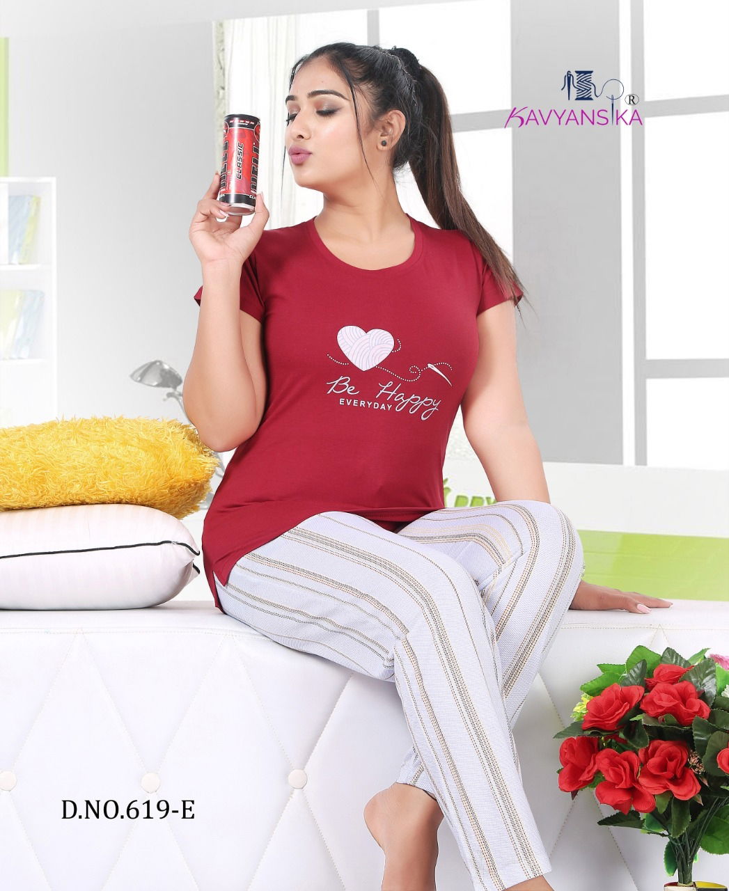 Kavyansika Night Suit 619 Premium latest exclusive comfortable hosiery with super fine stitching night suits collection  